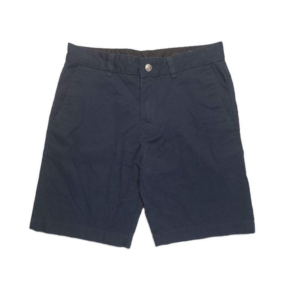 Volcom Chino Shorts Mens 30 Blue True to This Logo Surf Skate Golf